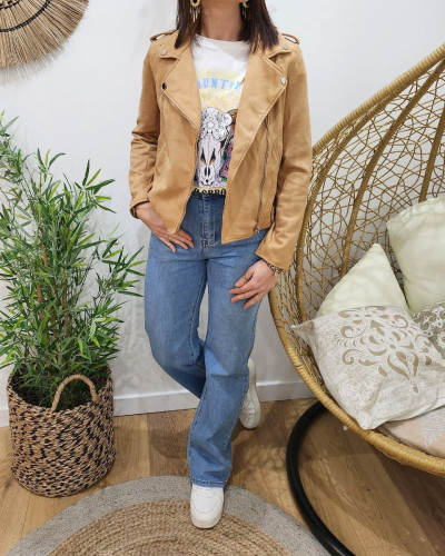 Perfecto suédine sale camel
