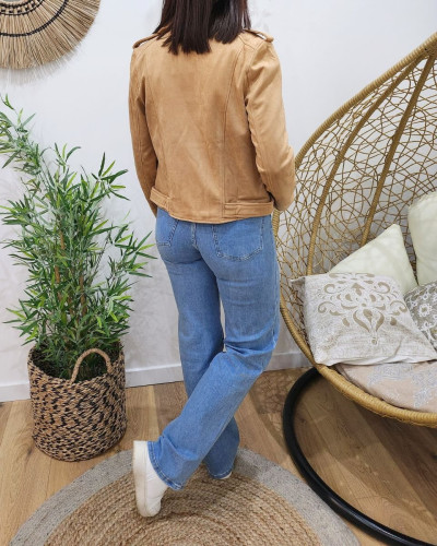 Perfecto femme suedine camel on sale