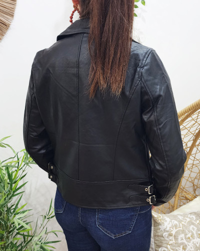 Perfecto femme noir fin