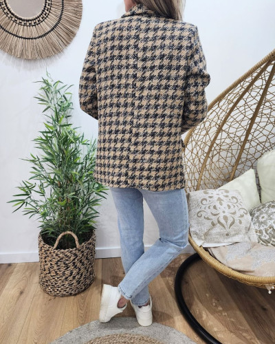 Veste blazer femme pied de poule hotsell
