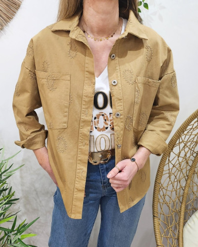 Veste femme beige camel 2025