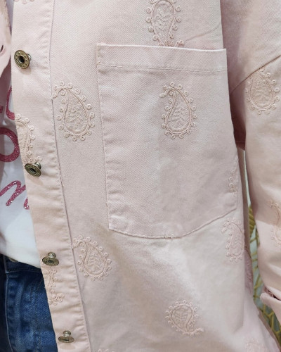 Veste femme rose coton Firmine