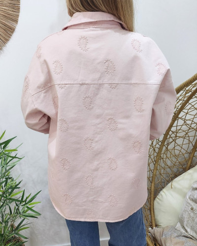 Veste femme rose coton Firmine