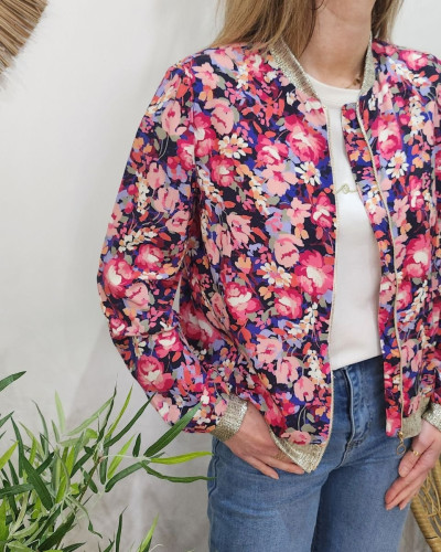 Bombers femme fleuri multicolore Hanna