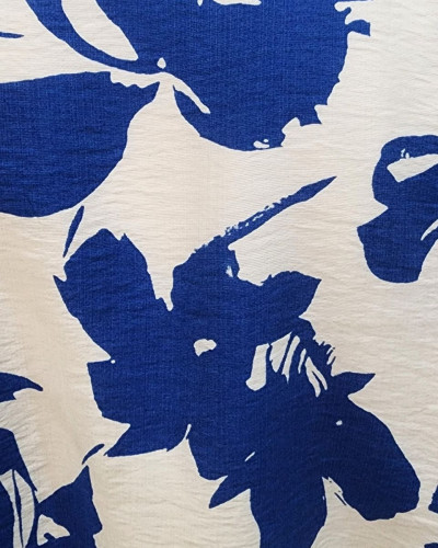 Bombers femme écru et bleu roi Lisa