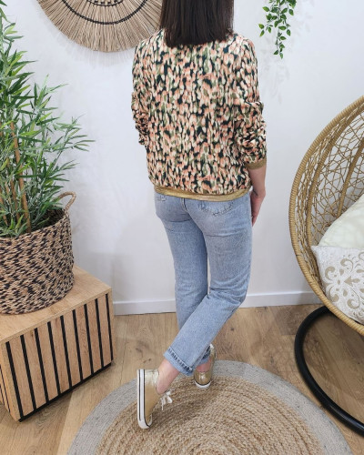 Bombers femme kaki rose beige Denise