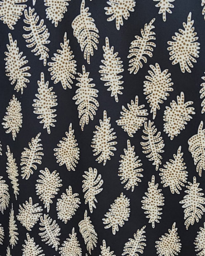 Bombers femme noir feuilles écrues à pois taupes