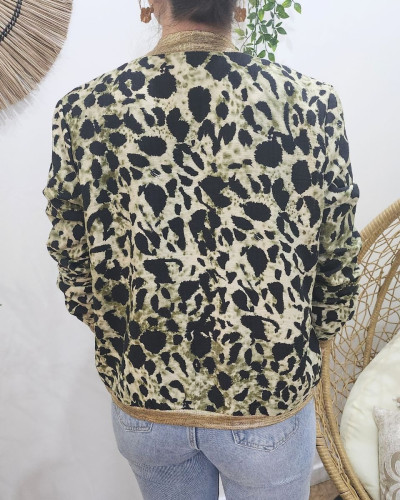 Bombers femme kaki et noir Virginia