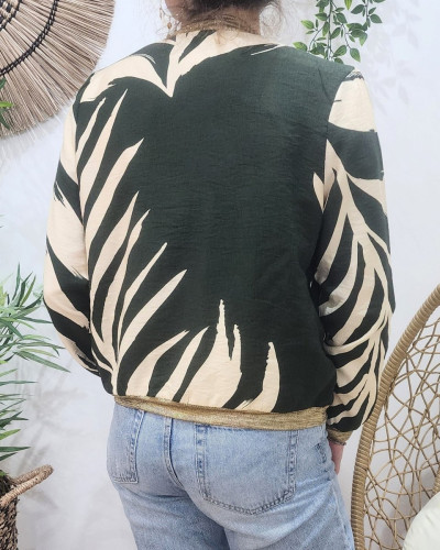 Bombers femme kaki et beige Zena