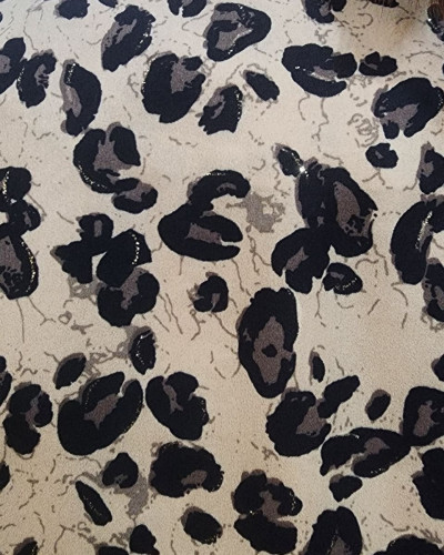 Bombers femme taupe et noir léopard paillettes dorées