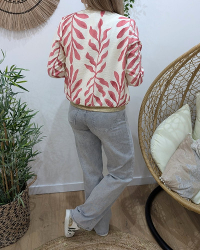 Bombers femme écru et rose Ismérie