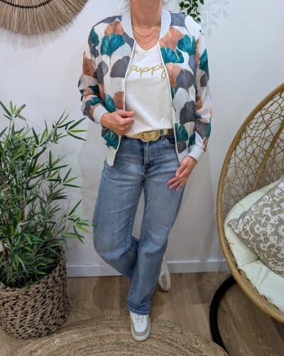 Bombers femme bleu gris vert marron Philomena