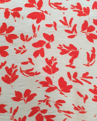 Bombers femme écru fleurs rouges Harmonie