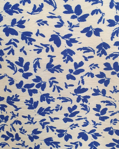 Bombers femme écru fleurs bleu électrique Harmonie