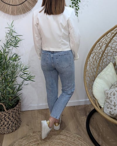 Demi Blazer femme blanc