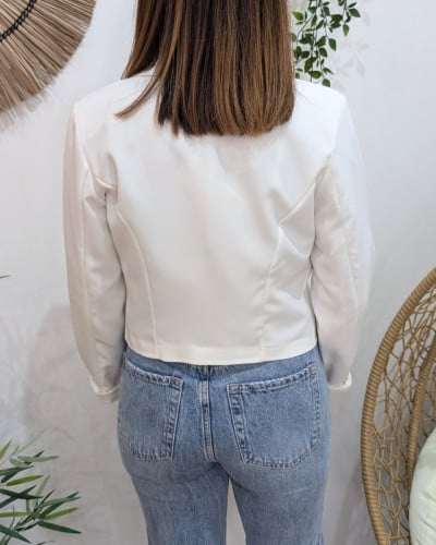 Demi Blazer femme blanc