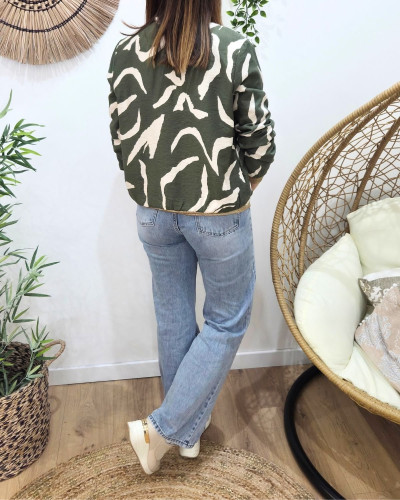 Bombers femme beige et kaki Axellea