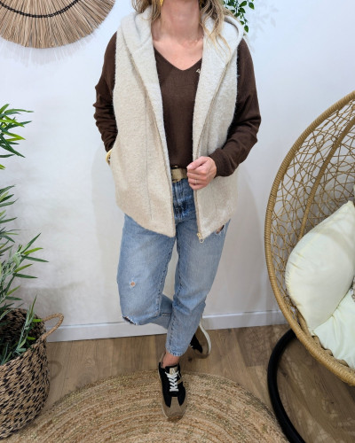 Veste sans manche femme à capuche Yuna