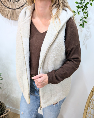 Veste sans manche femme à capuche Yuna