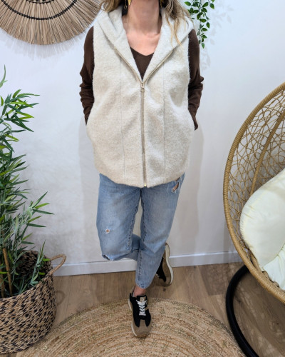 Veste sans manche femme à capuche Yuna