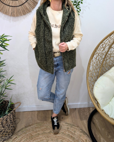 Veste sans manche femme à capuche Yuna