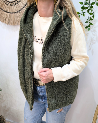 Veste sans manche femme à capuche Yuna