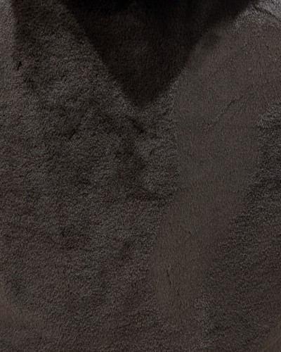 Veste sans manche femme à capuche fausse fourrure