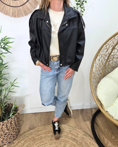 Bombers femme similicuir Cléo