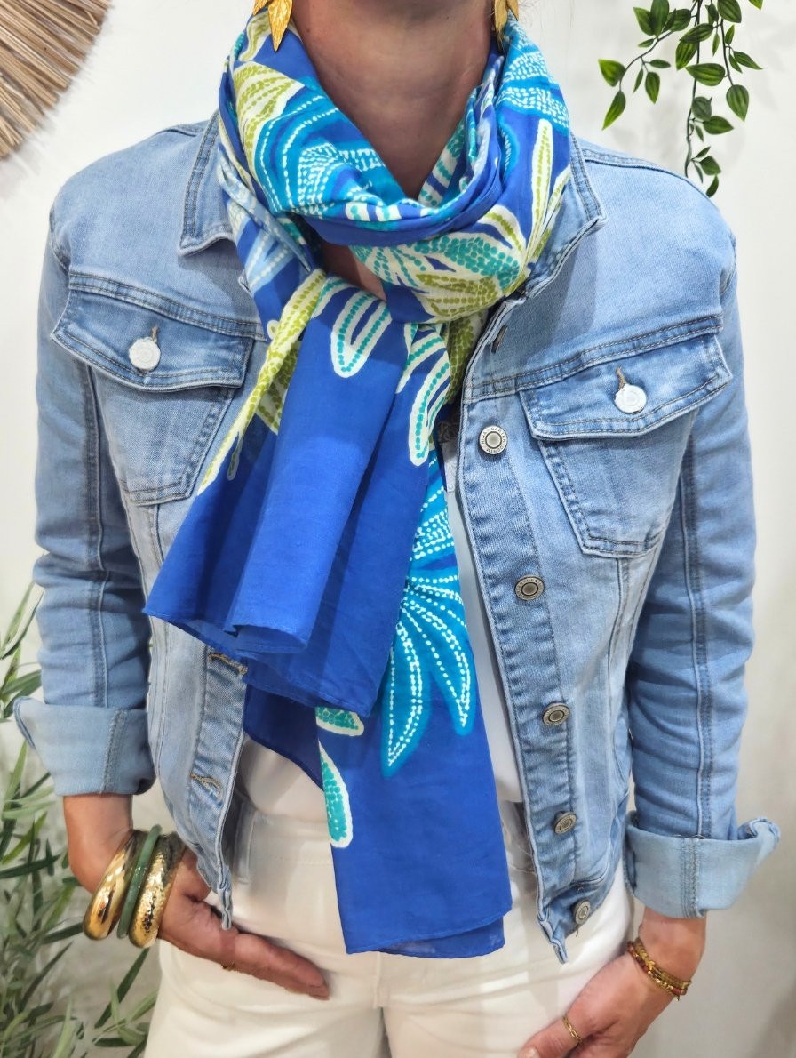 Foulard femme imprimés palmiers