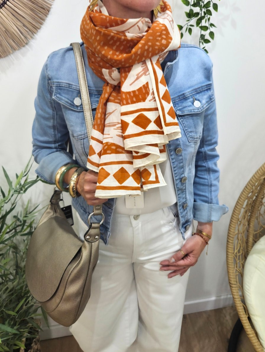 Foulard femme imprimés palmitos