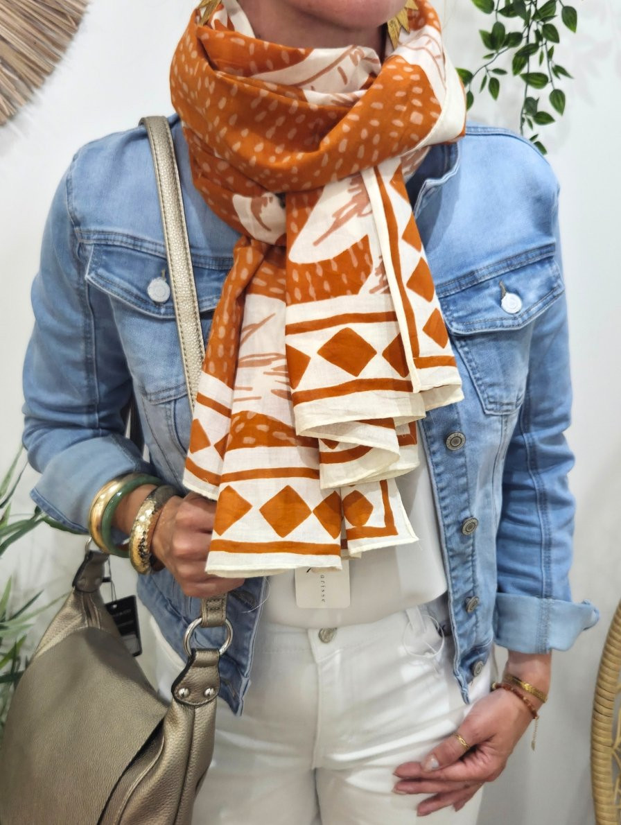 Foulard femme imprimés palmitos