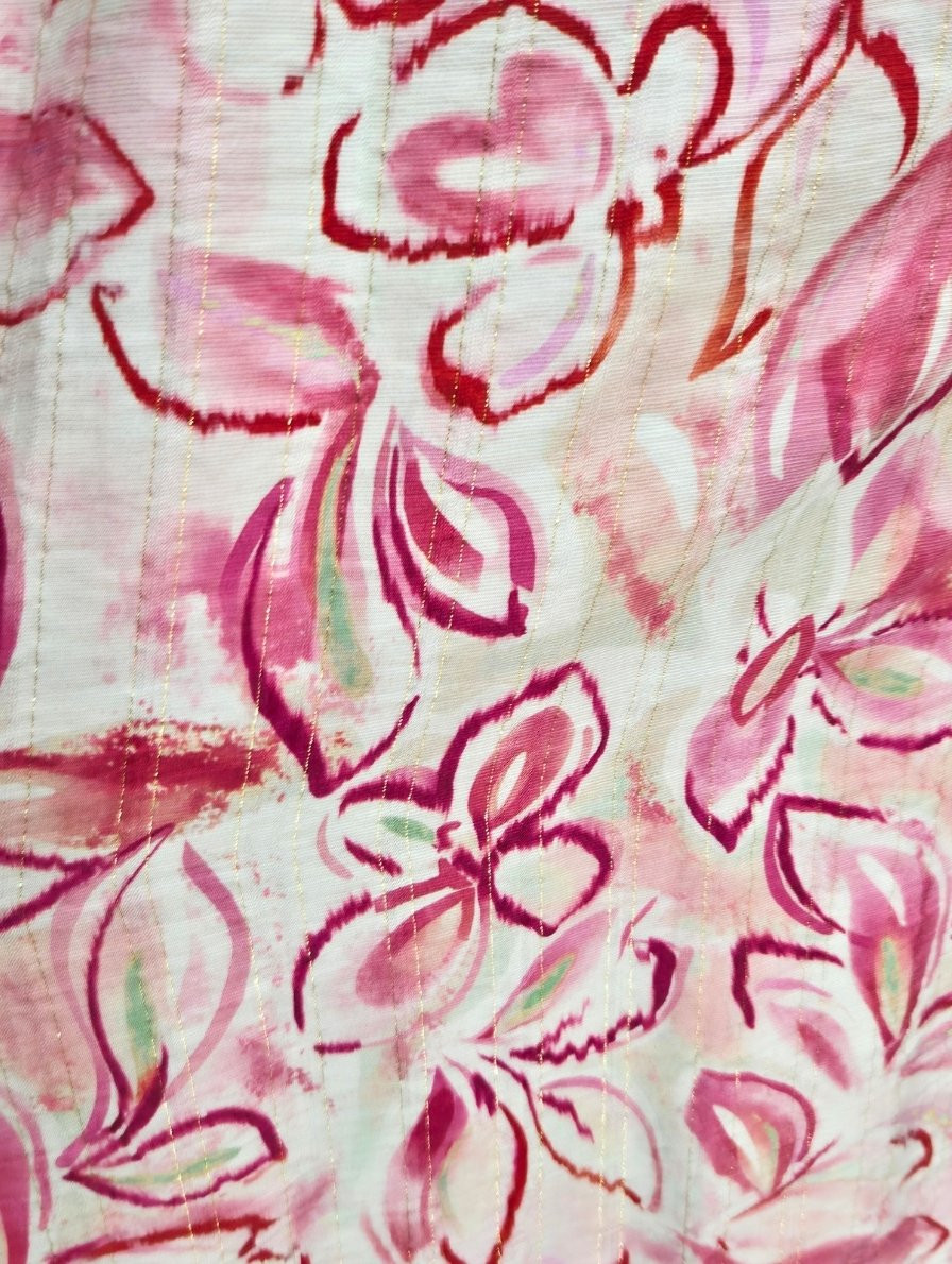  Robe longue femme fleurie rose fleurie Thémis