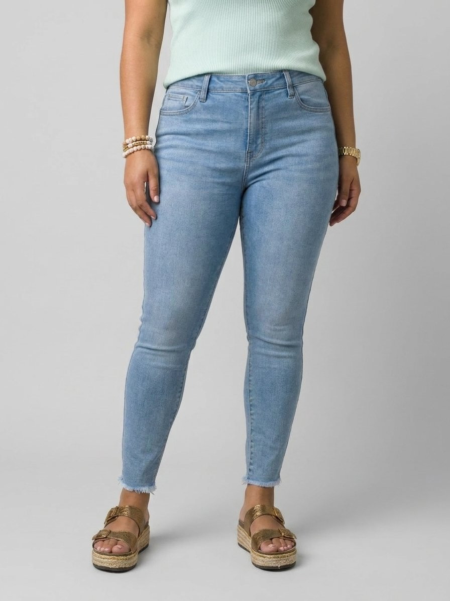 Jean femme slim 7/8 bleu clair Diletta