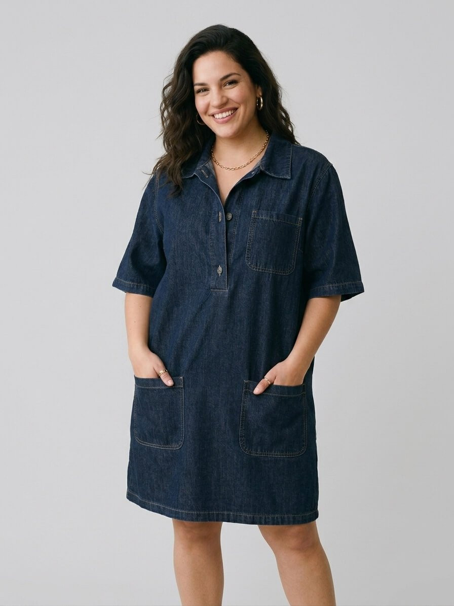 Robe en jean brut femme Eustelle