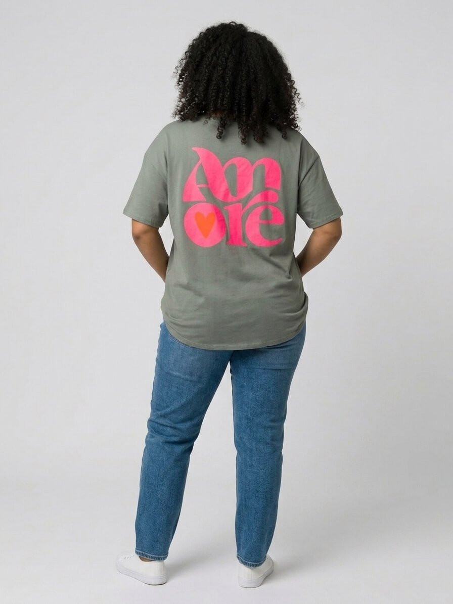 T-shirt femme col V Amore