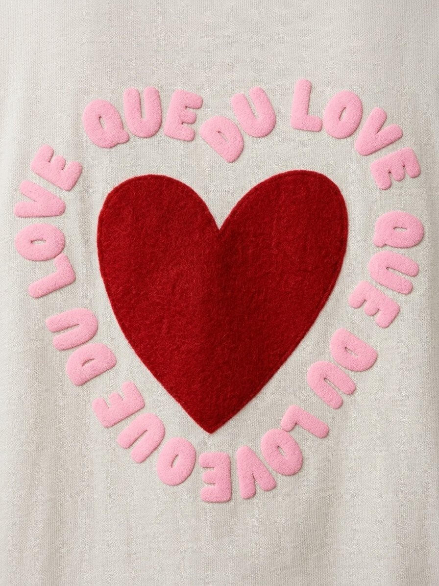 T-shirt femme col V Que du love