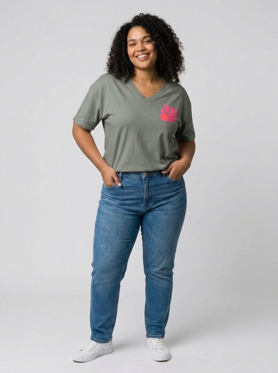 T-shirt femme col V Amore