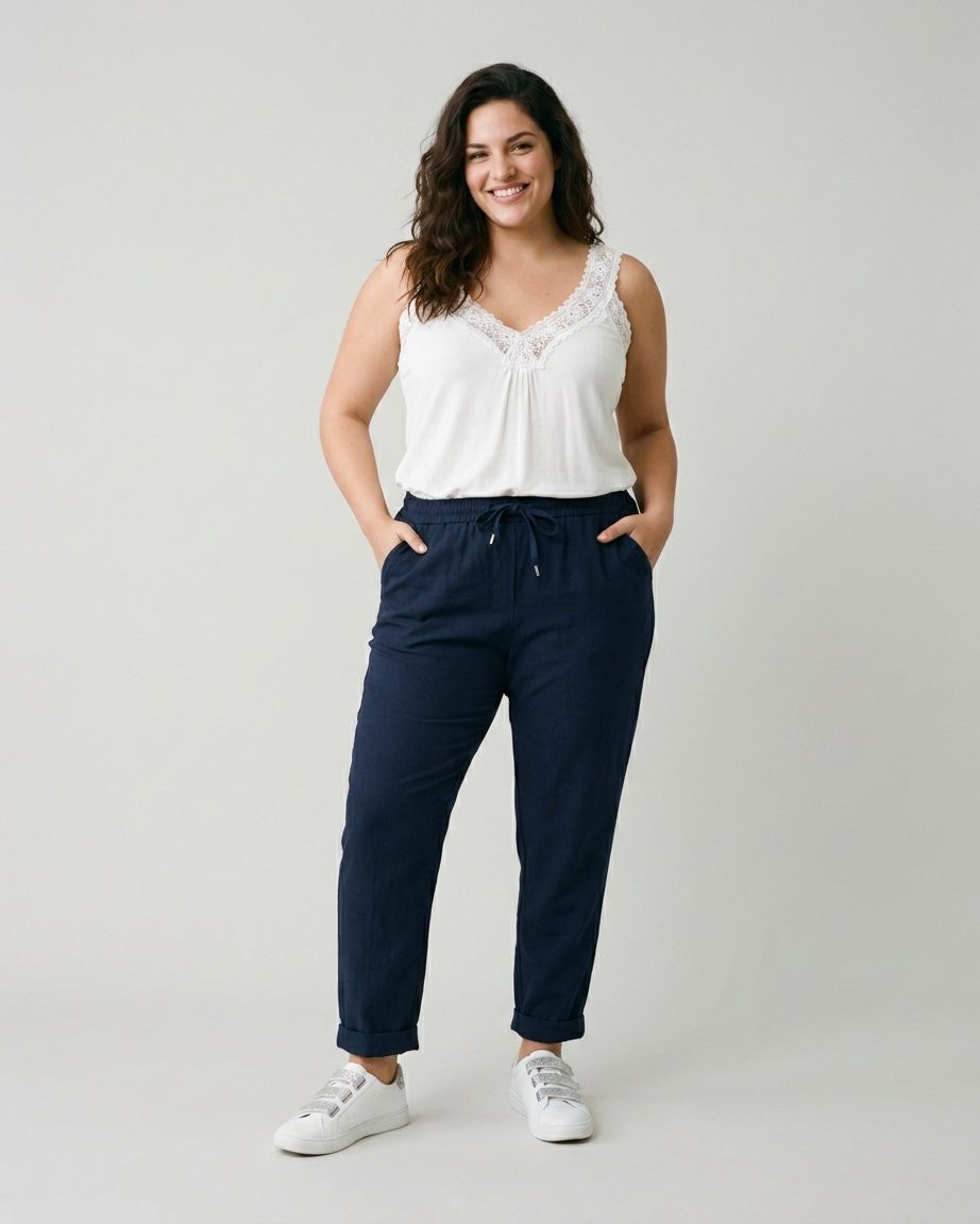Pantalon femme fluide uni