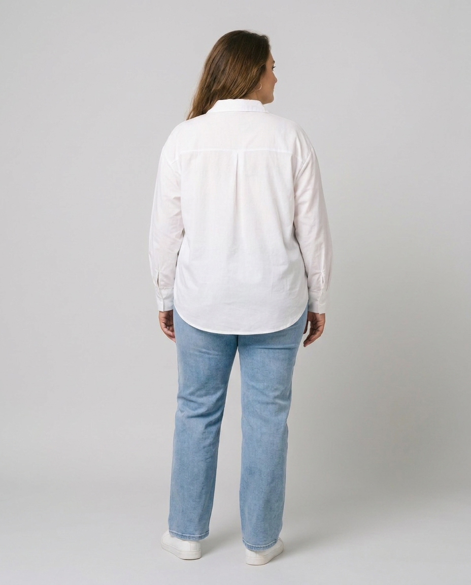 Chemisier femme oversize broderie coeur et sequins dorés