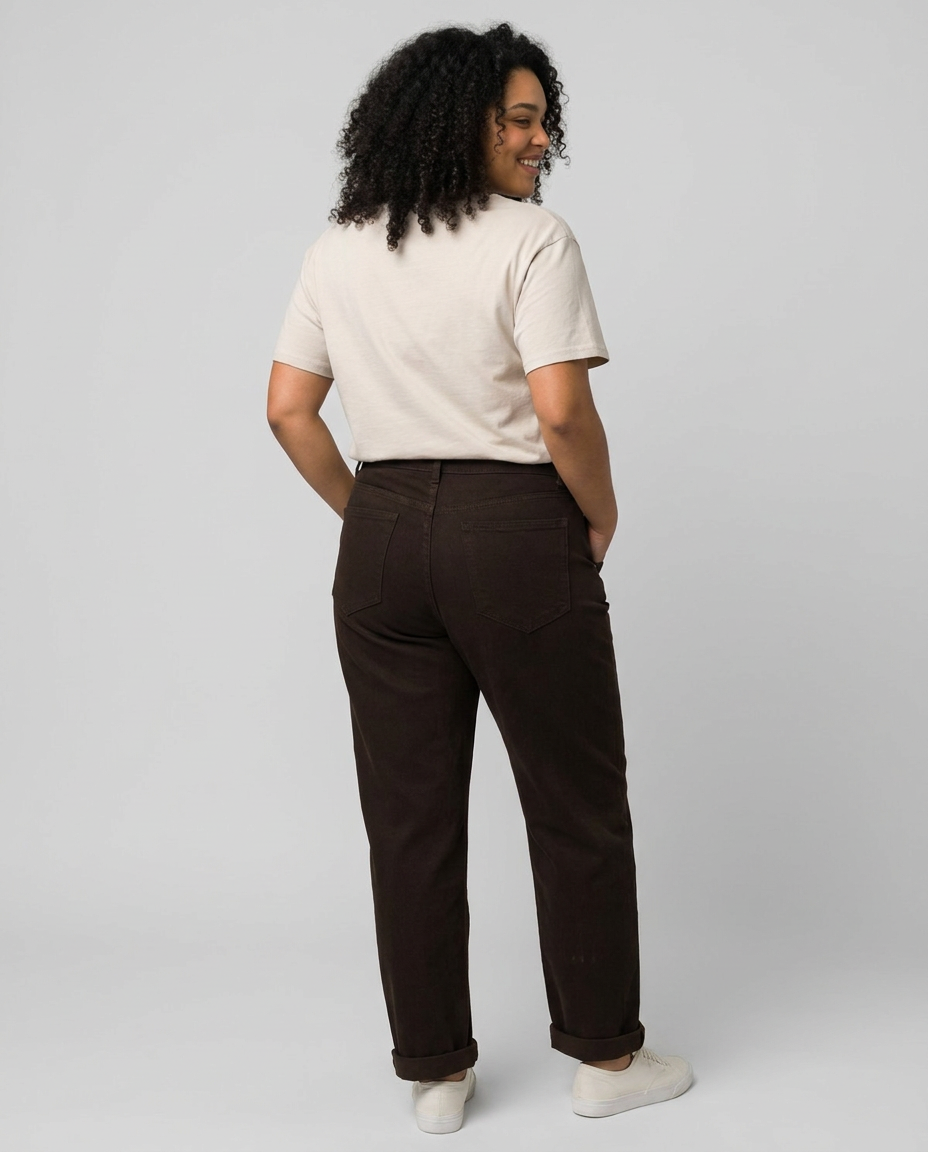 Jean femme balloon marron Egla
