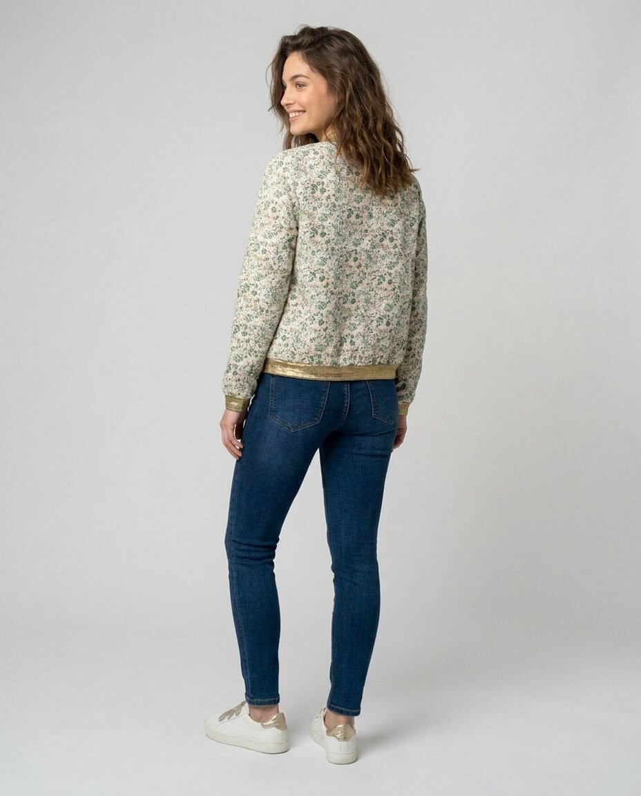 Bombers femme vert mi-saison léger Sophie