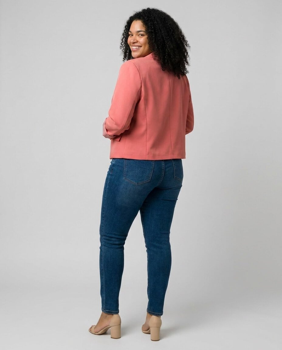 Demi blazer femme uni terracotta Sila