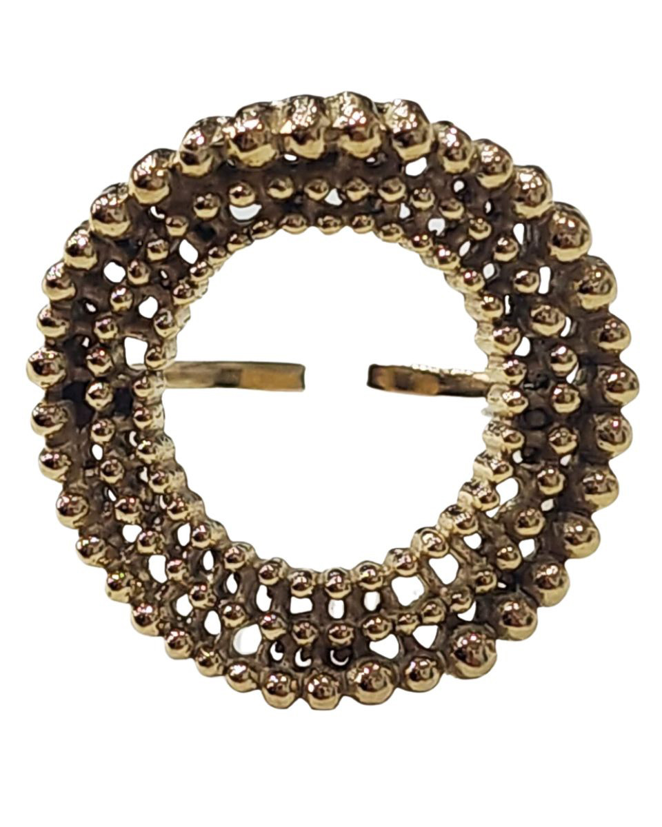 Bague femme acier doré Andy