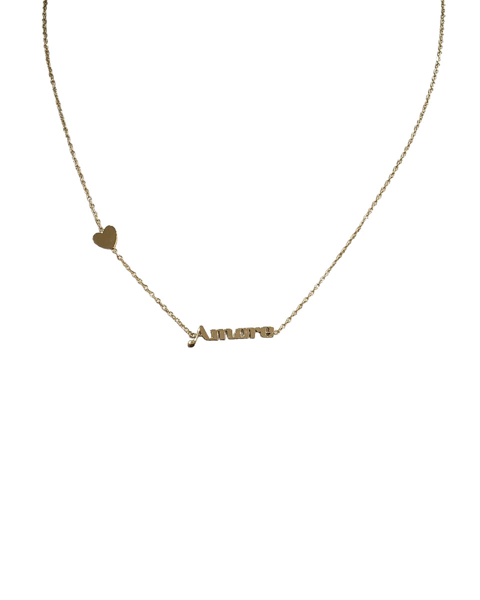 Collier femme doré Amore