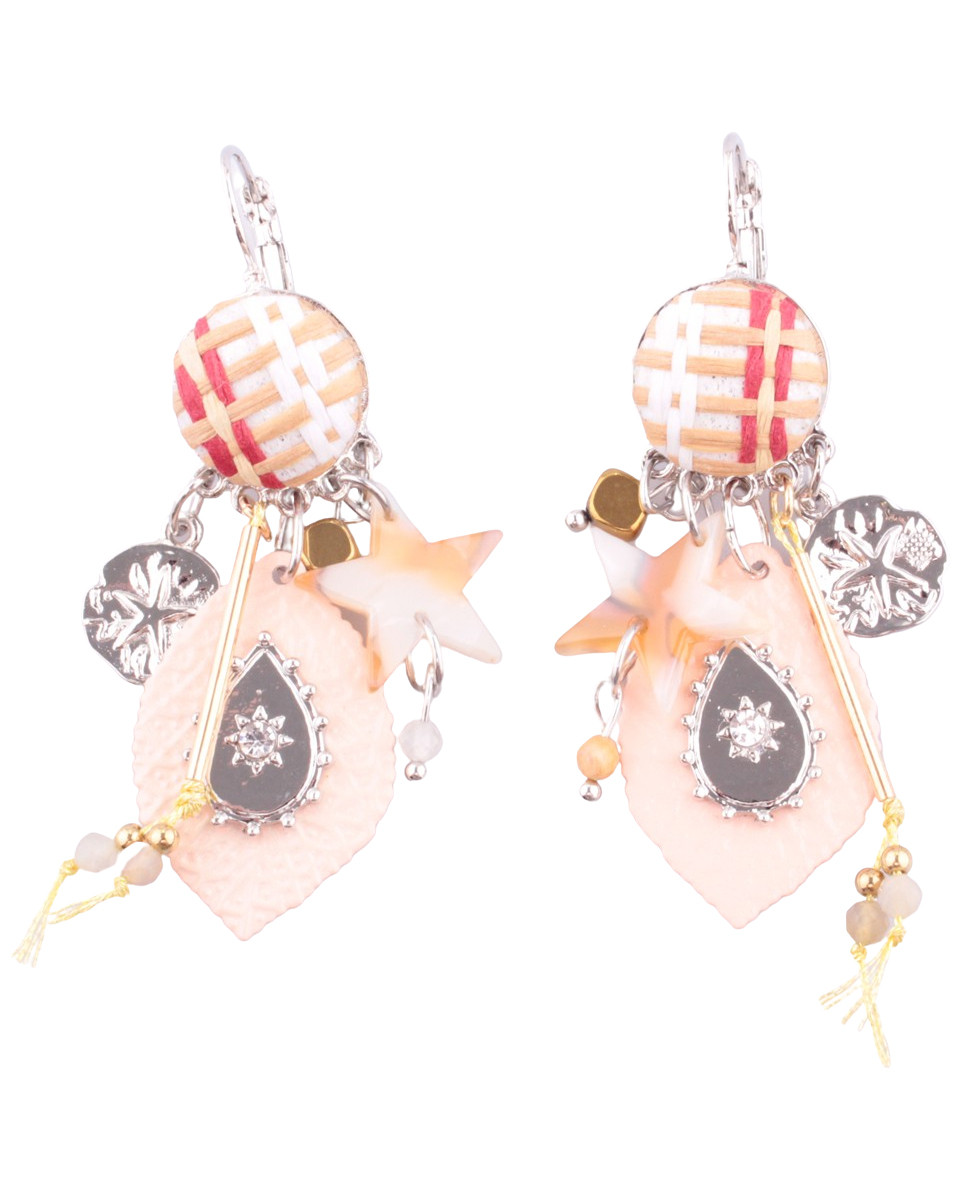 Boucles d'oreilles LOL beiges Petalino