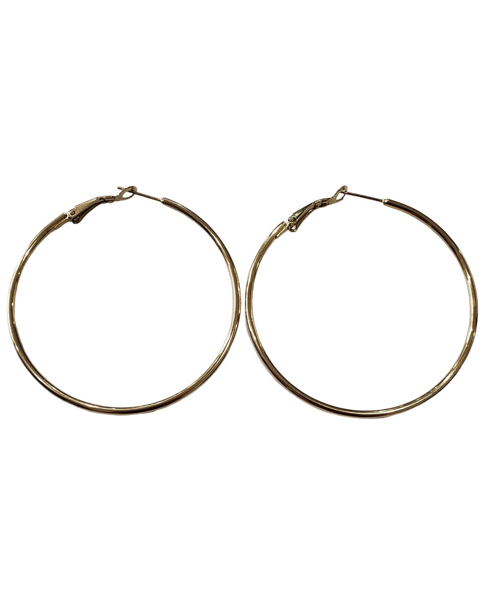 Boucles d'oreilles créoles acier doré