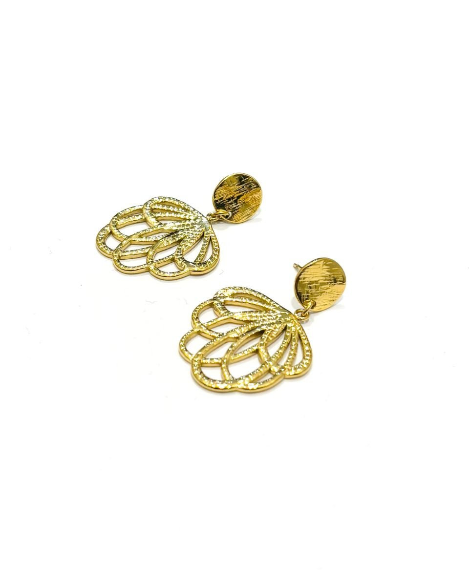 Boucles d'oreilles femme acier doré Aline
