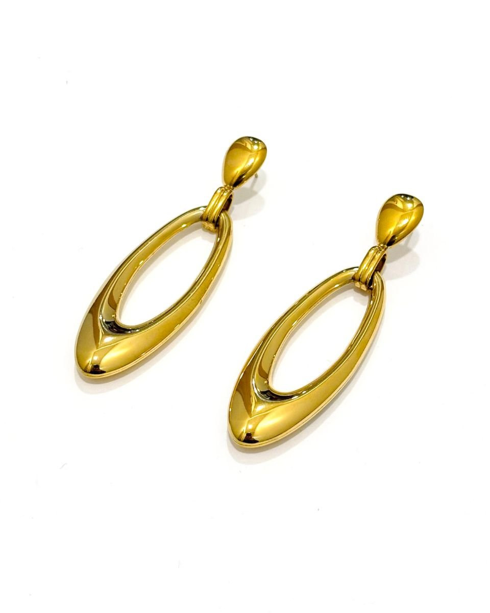 Boucles d'oreilles femme acier doré Florence