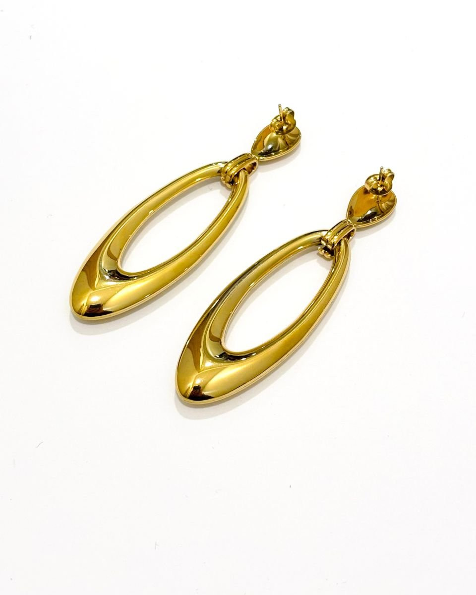 Boucles d'oreilles femme acier doré Florence