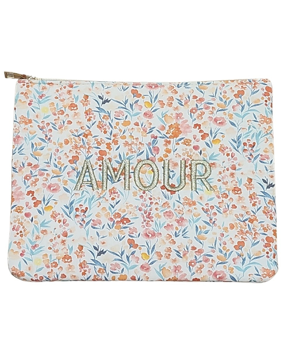 Grande pochette fleurs Amour
